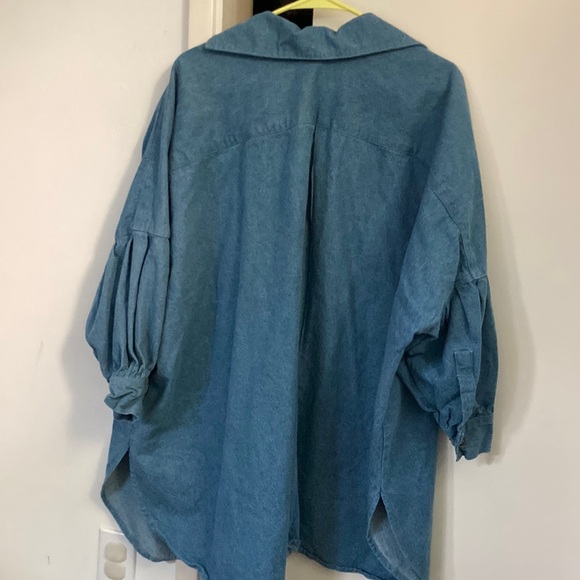 Athena Newton Denim Smock Top - Picture 5 of 17